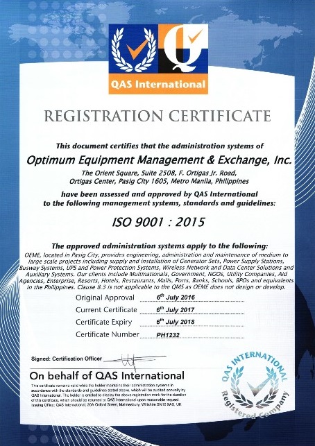 oeme iso certification